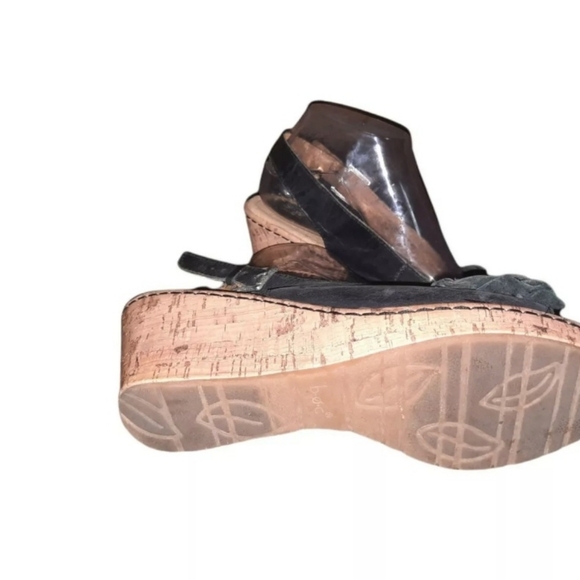 Born Concept BOC Comfy Thong Black Leather Sandals - Picture 5 of 5